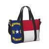 North Carolina state flag print Travel Duffle Bag,Weekender Bags,Gym Duffel Bag,Luggage Duffle Overnight for Women Men view 3