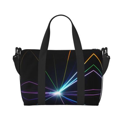 Laser light print Travel Duffle Bag,Weekender Bags,Gym Duffel Bag,Luggage Duffle Overnight for Women Men