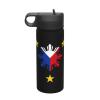 ETSDJ 3 Stars And Sun Filipino Philippines Flag 18oz Sports Insulated Kettle With Straw Insulated Water Bottle For Running Hiking Cycling Climbing Man Womans Insulated Water Bottle view 2