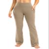 28"/30"/32"/34" Inseam Women's Bootcut Yoga Pants Long Bootleg High-Waisted Flare Pants with Pockets(Khaki,30-XXL) view 2