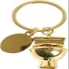 1Pc Gold Personality Creative Mini Toilet Shape Metal Keychain Simulation Toilet Car Key Pendant Decor Small in Size,Convenient to Carry,Charms,Arts,Beading and Jewelry Making,Crafts and Sewing view 1