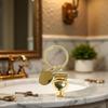 1Pc Gold Personality Creative Mini Toilet Shape Metal Keychain Simulation Toilet Car Key Pendant Decor Small in Size,Convenient to Carry,Charms,Arts,Beading and Jewelry Making,Crafts and Sewing view 3
