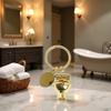 1Pc Gold Personality Creative Mini Toilet Shape Metal Keychain Simulation Toilet Car Key Pendant Decor Small in Size,Convenient to Carry,Charms,Arts,Beading and Jewelry Making,Crafts and Sewing view 4
