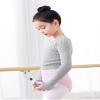 RuiBalletto Girls Long Sleeve Dance Sweater, Soft Ballet Warm Up Pullover, Dance Sweater for Leotards Gray view 3