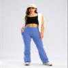 28"/30"/32"/34" Inseam Women's Bootcut Yoga Pants Long Bootleg High-Waisted Flare Pants with Pockets(Wild Indigo,32-M) view 3