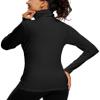 ZUTY 3 Pack Turtleneck Long Sleeve Shirts Thermal Underwear for Women Long Johns Winter Clothes Warm Base Layer Tops Black-Black-Black M view 2
