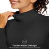 ZUTY 3 Pack Turtleneck Long Sleeve Shirts Thermal Underwear for Women Long Johns Winter Clothes Warm Base Layer Tops Black-Black-Black M view 3