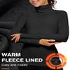 ZUTY 3 Pack Turtleneck Long Sleeve Shirts Thermal Underwear for Women Long Johns Winter Clothes Warm Base Layer Tops Black-Black-Black M view 4