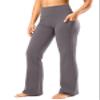 28"/30"/32"/34" Inseam Women's Bootcut Yoga Pants Long Bootleg High-Waisted Flare Pants with Pockets(Taupe,30-L)