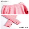 RuiBalletto Girls Long Sleeve Dance Sweater, Soft Ballet Warm Up Pullover, Dance Sweater for Leotards Pink view 4