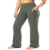 28"/30"/32"/34" Inseam Women's Bootcut Yoga Pants Long Bootleg High-Waisted Flare Pants with Pockets(Sage,32-XL) view 1