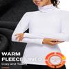 ZUTY 3 Pack Turtleneck Long Sleeve Shirts Thermal Underwear for Women Long Johns Winter Clothes Warm Base Layer Tops Black-Black-White M view 4
