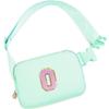 Uygafly Belt Bag Fanny Pack Crossbody Bags with Initials Letter Patch Cute Stuff Birthday Gifts for Teenager Girls Trendy Stuff for Teens | O,Light Green view 1