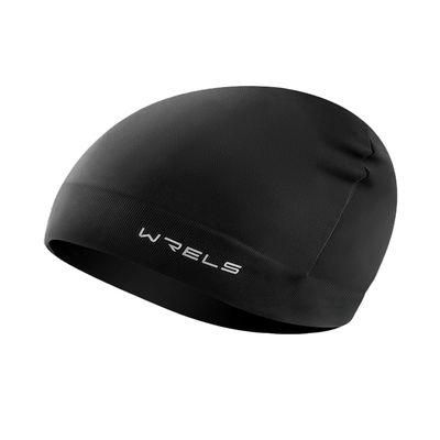 WRELS Running Skull Cap,Breathable Helmet Liner Cycling Beanie,Sweat Wicking Hockey Head Caps for Men Women,Skull Caps for Football Black