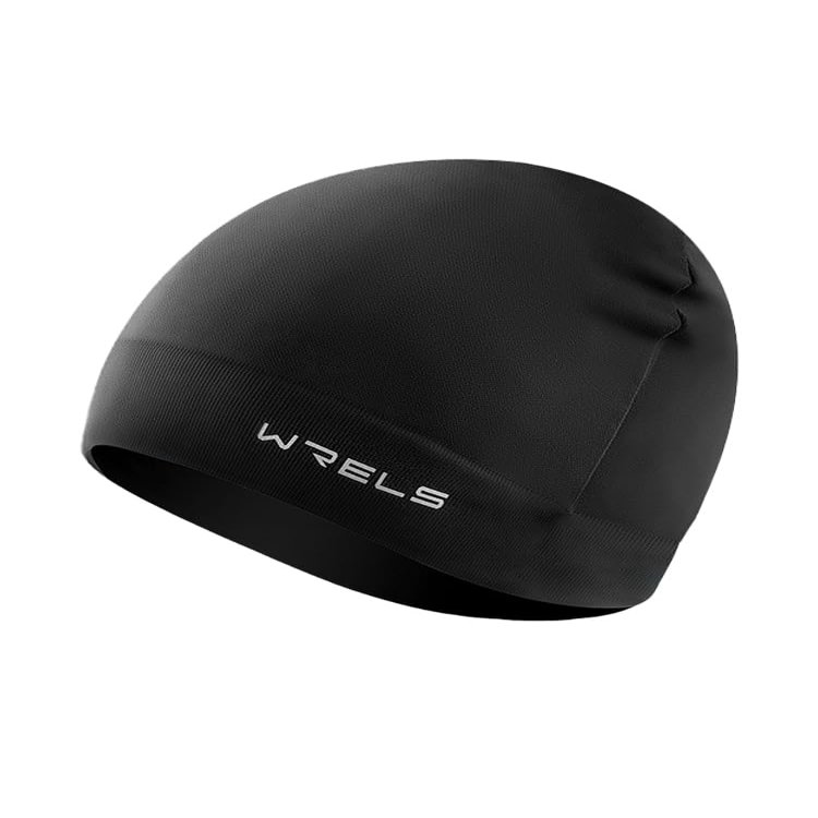 WRELS Running Skull Cap,Breathable Helmet Liner Cycling Beanie,Sweat Wicking Hockey Head Caps for Men Women,Skull Caps for Football Black