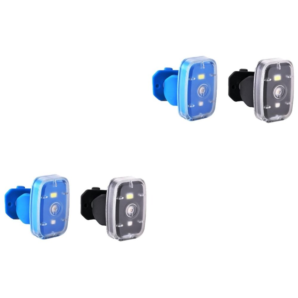 Happyyami 6pcs USB Rechargeable Running Lights for Night Cycling and Jogging Lightweight Clip Warning Lamps for Enhanced Visibility Weather Conditions Random Color