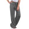 Gumipy Wide Leg Lounge Pants for Women High Waisted Drawstring Yoga Pants Baggy Sweatpants Casual Women Palazzo Pants Workout Track Pants Y2K Flowy Trousers Pants Soft Pajama Pants view 2