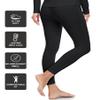 ZUTY 3 Pack Thermal Long Johns Fleece Lined Leggings for Women Underwear Tights Warm Winter Base Layer Pants Black-White-Grey M view 4