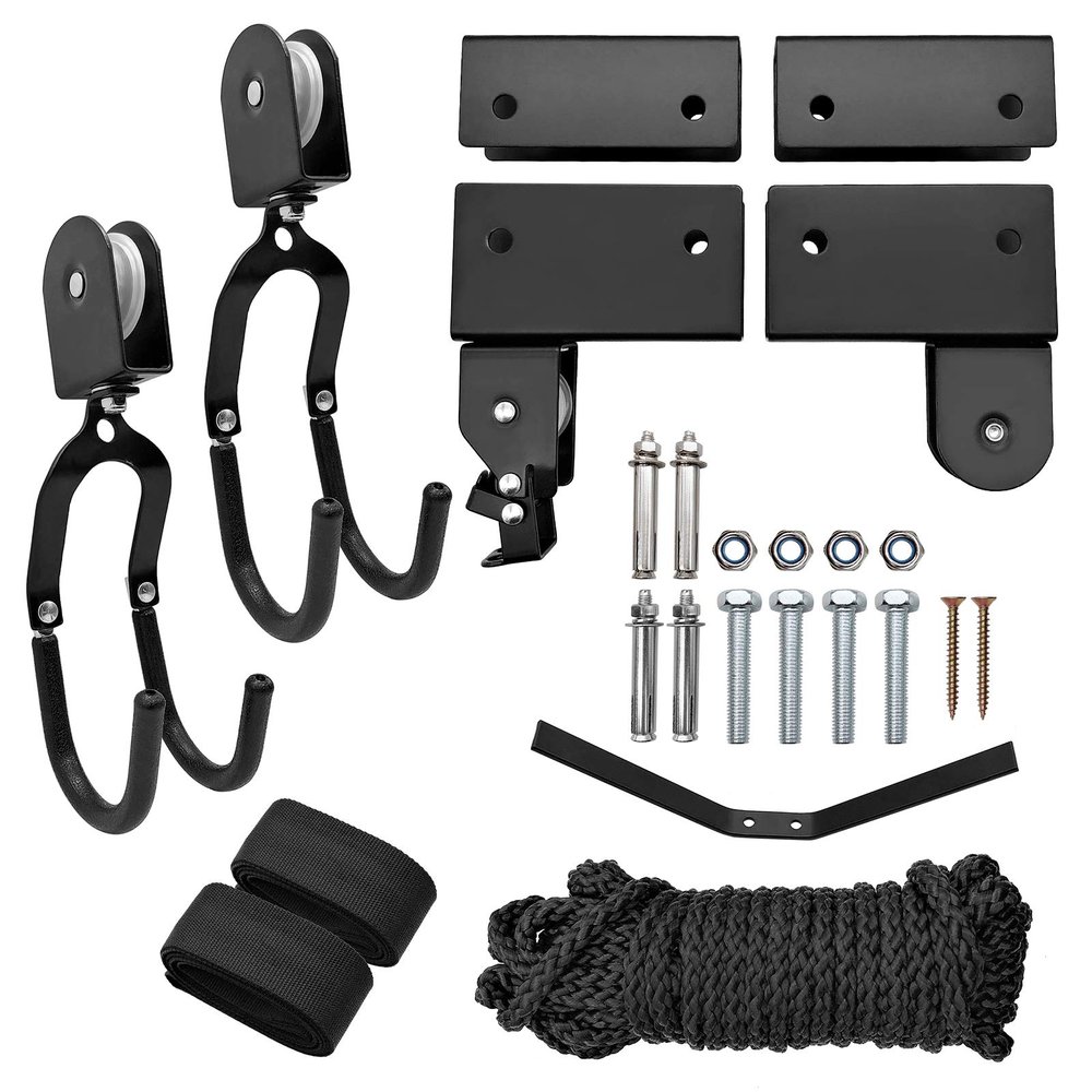 ZJchao Kayak Storage Rack Kayak Hoist for Garage Ceiling Storage, Multi Purpose Heavy Duty Outdoor Kayak Rack, Perfect for Canoes, Bikes, Ladders, and More