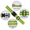 Little World 1 Pcs Reflective Belt, Reflective Running Gear Elastic Reflective Sash for Running Cycling Walking Marathon Military, Green view 2