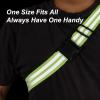 Little World 1 Pcs Reflective Belt, Reflective Running Gear Elastic Reflective Sash for Running Cycling Walking Marathon Military, Green view 3