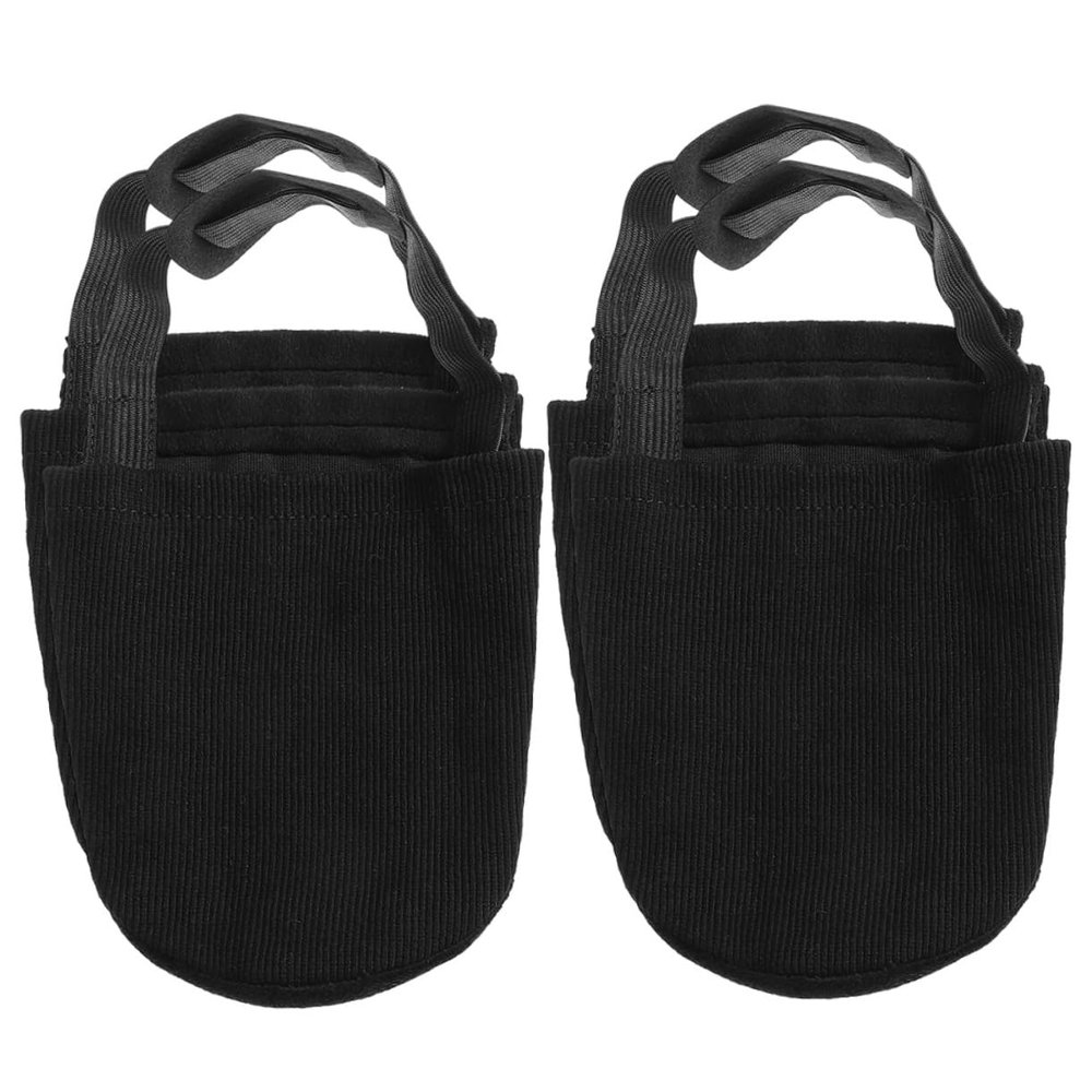 WOONEKY 2pairs Bowling Sports Supplies Slider Shoe Cover Bowling Shoe Covers for Women Men Mat Elastic Band Black