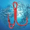 Fishhook, High Carbon Steel Fishing Hook, for Wild Fishing Sea Fishing (8# red (100 pcs/Pack)) view 2