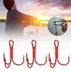 Fishhook, High Carbon Steel Fishing Hook, for Wild Fishing Sea Fishing (8# red (100 pcs/Pack)) view 4