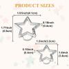 Isslly 4 PCS Star Snap Clips, Zinc Alloy Heavy Duty Star Shaped Keychain Clip with 2 Sizes, Silver Cute Clip for Bags, Backpack, Keys view 2