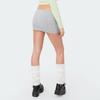 NUFIWI Women Y2k Tie Waist Mini Skirts Mid Waist Bodycon Micro Skorts Stretchy Side Slit Pencil Short Skirts with Shorts(Solid Grey,Medium) view 2