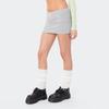 NUFIWI Women Y2k Tie Waist Mini Skirts Mid Waist Bodycon Micro Skorts Stretchy Side Slit Pencil Short Skirts with Shorts(Solid Grey,Medium) view 3