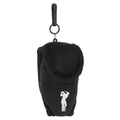 YOKIVE 1 Pcs Golf Balls Waist Bag, Sports Golf Balls Carry Pouch with Tee Holders, Buckle, Clip for Woman Man Storage Golf (Black)