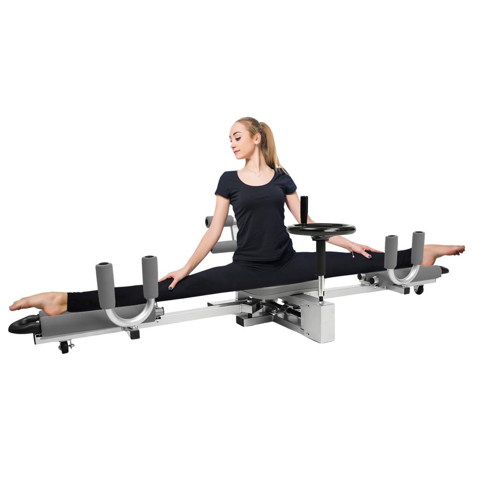Split Machine Leg Stretcher Machines Heavy Duty Legs Stretching Training Machine Stretching Equipment Stretches Inner Leg Muscles/Hamstrings Exercises Leg Flexibility for Home Office Gym (Gray)