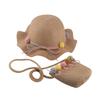 MOBUTOFU Boy Girl Sun Protection Hat Matching Storage Bag Khaki Fashion Straw Beach Hat for Girls Lightweight and Breathable Summer Headwear for Outdoor Activities and Travel view 1