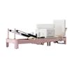 XJLKYMX Pilates Workout Machine with Cardio Rebounder, Foldable Pilates Machine & Equipment with 6 Springs for Home Workouts, Up to 330 Lbs Weight Capacity ,Pink view 2