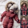 Honest Baby Clothing Baby Boys Girls Snowsuit Newborn Winter Jumpsuit Romper Clothes Coat Outwear OnePiec Onesi Hoodies Toddler (Brown, 12-18 Months) view 2