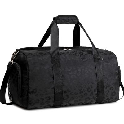 Dance Bag for Girls Duffle Bag Girls Overnight Bags Sleepover Gym Gymnastics Bags with Shoe Compartment and Wet Pocket,Leopard Shape