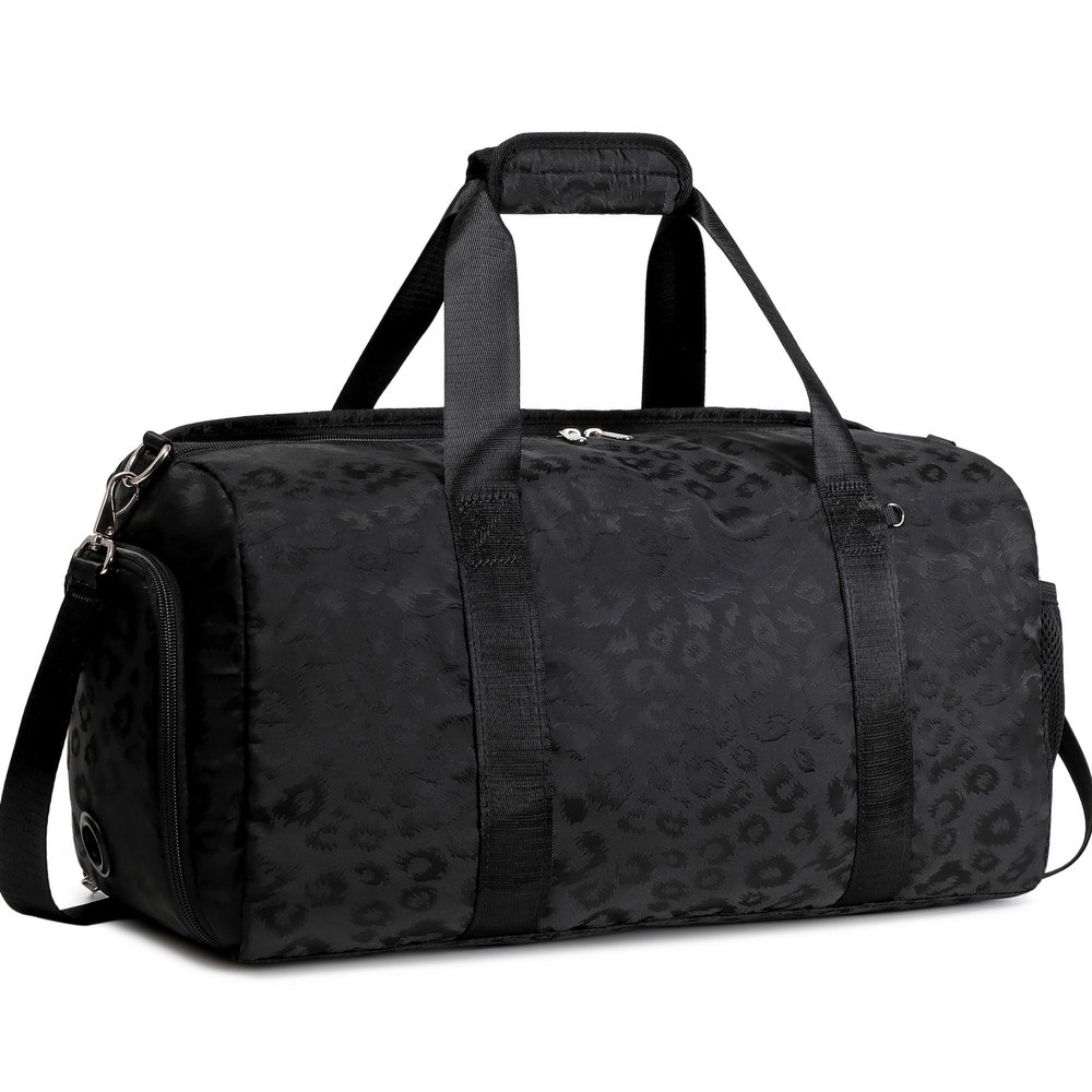 Dance Bag for Girls Duffle Bag Girls Overnight Bags Sleepover Gym Gymnastics Bags with Shoe Compartment and Wet Pocket,Leopard Shape