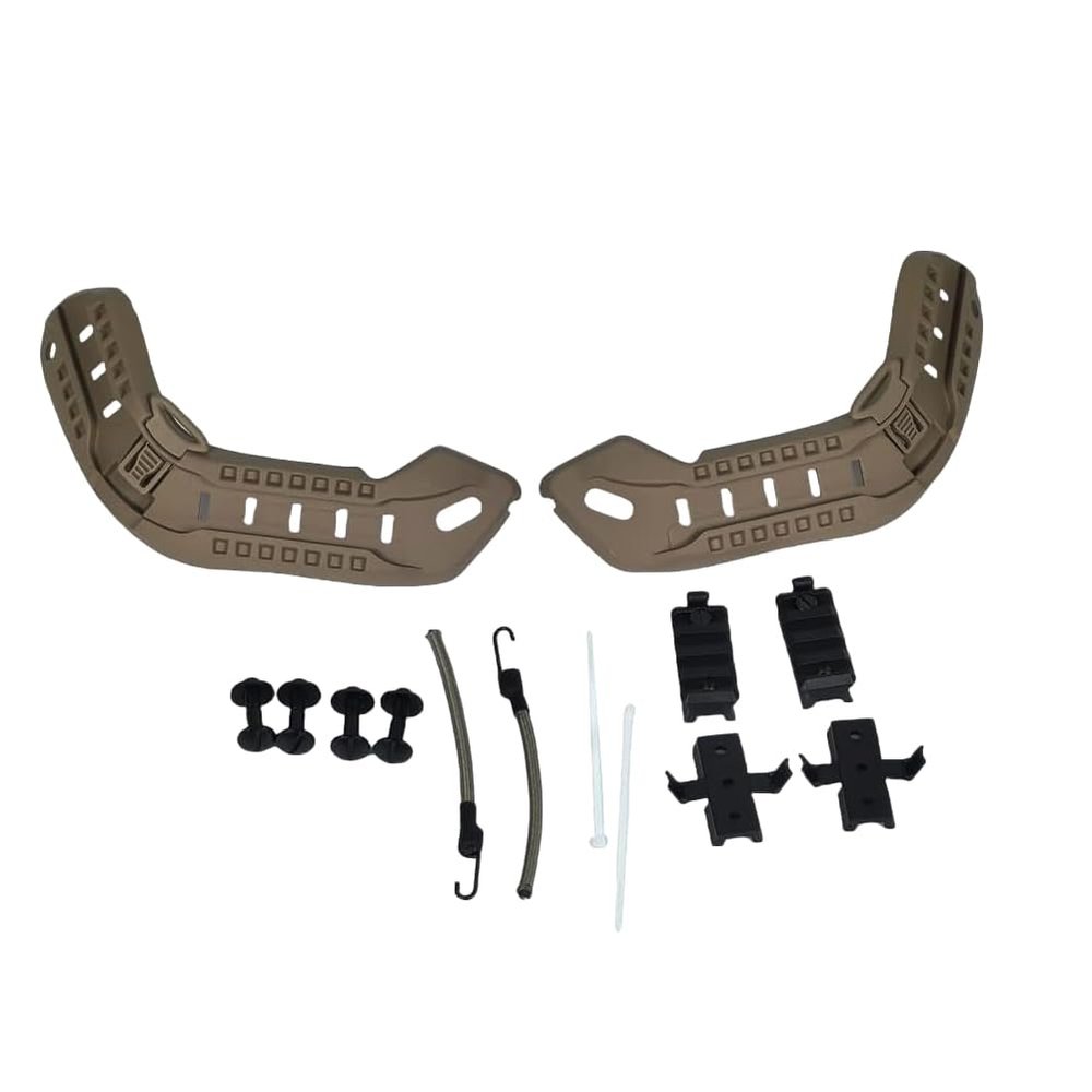 Airsoft Paintball Military Side Rail Set Guide Accessories for MICH PASGT Helmet Multi Color (Flat Dark Earth)