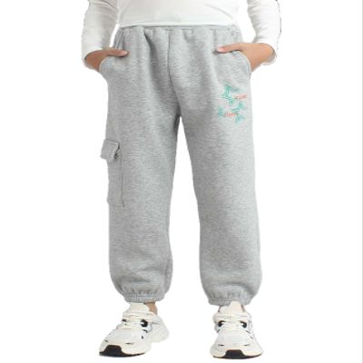 Echinodon Boys Sweatpants Fleece Jogging Bottoms Kids Athletic Workout PE Joggers Boys Track Pants Grey B 150