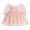 AFAVOM Toddler Baby Girls Tutu Dress Princess Birthday Party Cake Smash Dress Formal Baptism Flower Girl Dress Wedding Long Sleeve Christening Dress Prom Pageant Outfit Pink-Floral Print 18-24 Months view 1