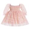 AFAVOM Toddler Baby Girls Tutu Dress Princess Birthday Party Cake Smash Dress Formal Baptism Flower Girl Dress Wedding Long Sleeve Christening Dress Prom Pageant Outfit Pink-Floral Print 18-24 Months view 3
