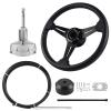 LOSCHEN Marine Steering System, 15 Feet Cable Outboard Steering Kit 3/4" Standard Tapered Shaft, Boat Steering Control Cable for Yachts, Fishing Boats and Waterborne Vehicles- with Steering Wheel view 1