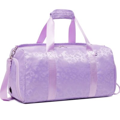 Dance Bag for Girls Duffle Bag Girls Overnight Bags Sleepover Gym Gymnastics Bags with Shoe Compartment and Wet Pocket,Leopard Shape
