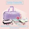 Dance Bag for Girls Duffle Bag Girls Overnight Bags Sleepover Gym Gymnastics Bags with Shoe Compartment and Wet Pocket,Leopard Shape view 3
