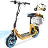Caroma Peak 1200W Electric Scooter Adults, 30 Miles Max Range, Adjustable Handlebar Height, Foldable Electric Scooter with Seat, Detachable Large Basket, Commuter E-Scooter for Adult and Teens view 1