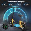 Caroma Peak 1200W Electric Scooter Adults, 30 Miles Max Range, Adjustable Handlebar Height, Foldable Electric Scooter with Seat, Detachable Large Basket, Commuter E-Scooter for Adult and Teens view 4