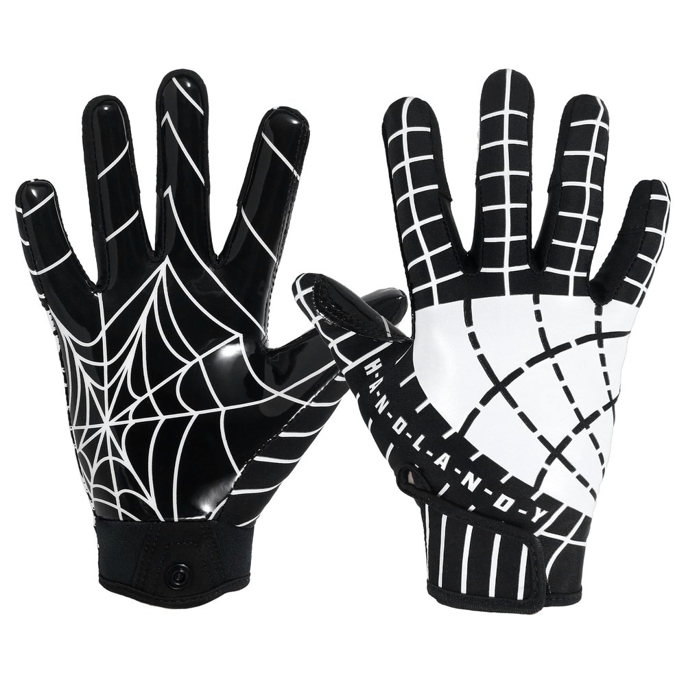 AIGEVTURE Youth Football Gloves Kid Receiver Gloves Boys Girls Unmatched Grip Great Gift (Black and White, Youth S)
