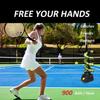 YANDDEA Tennis Ball Machine Tennis Ball Tosser Adjustable&Portable w/Oscillation Ball Launcher Tennis Serving Machine Accurate&Efficient Feed Machine Plug in/Batteries 30 Balls for Adults Children view 3