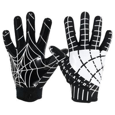 AIGEVTURE Youth Football Gloves Kid Receiver Gloves Boys Girls Unmatched Grip Great Gift (Black and White, Youth XS)